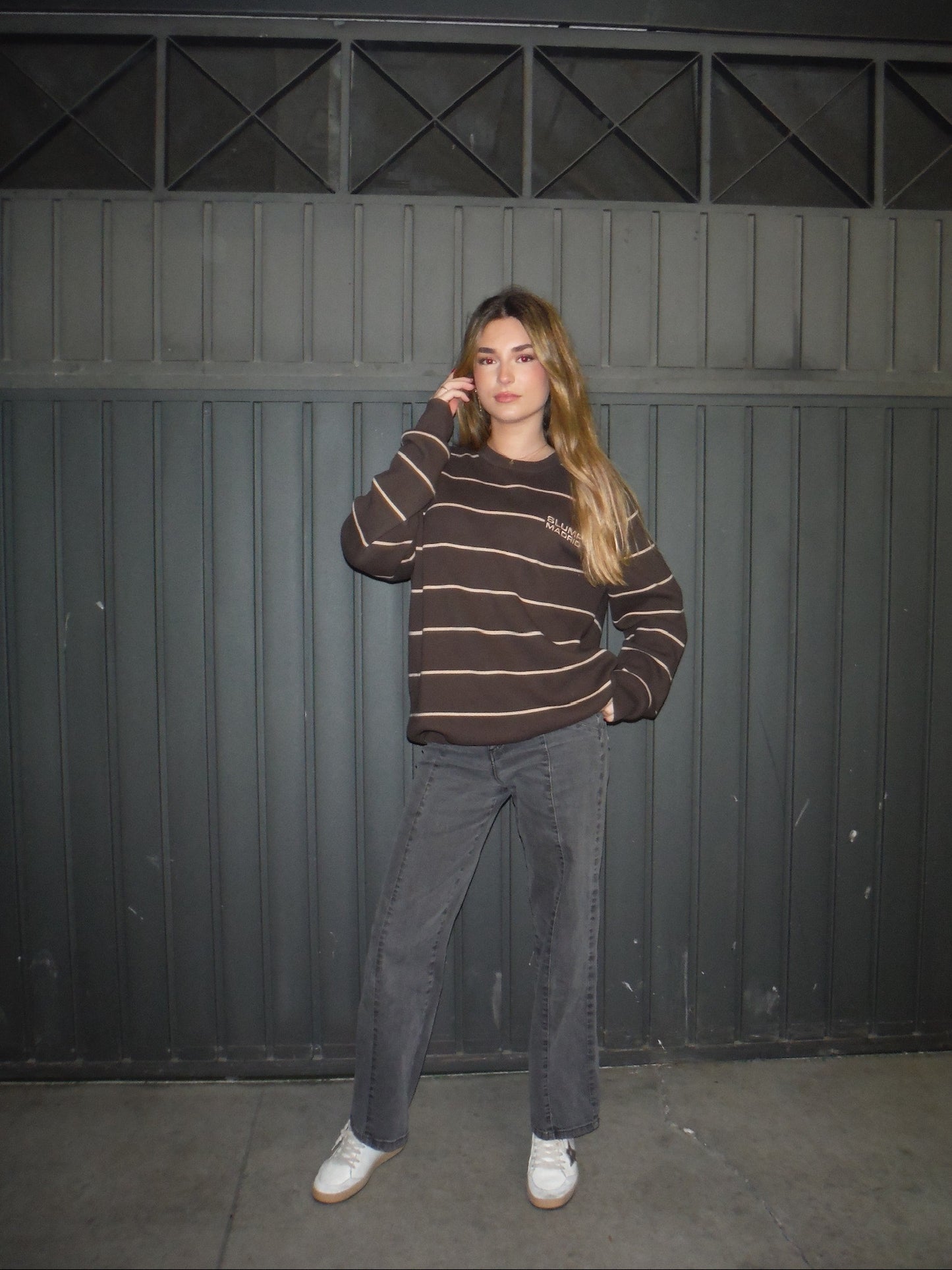STRIPED KNIT BROWN