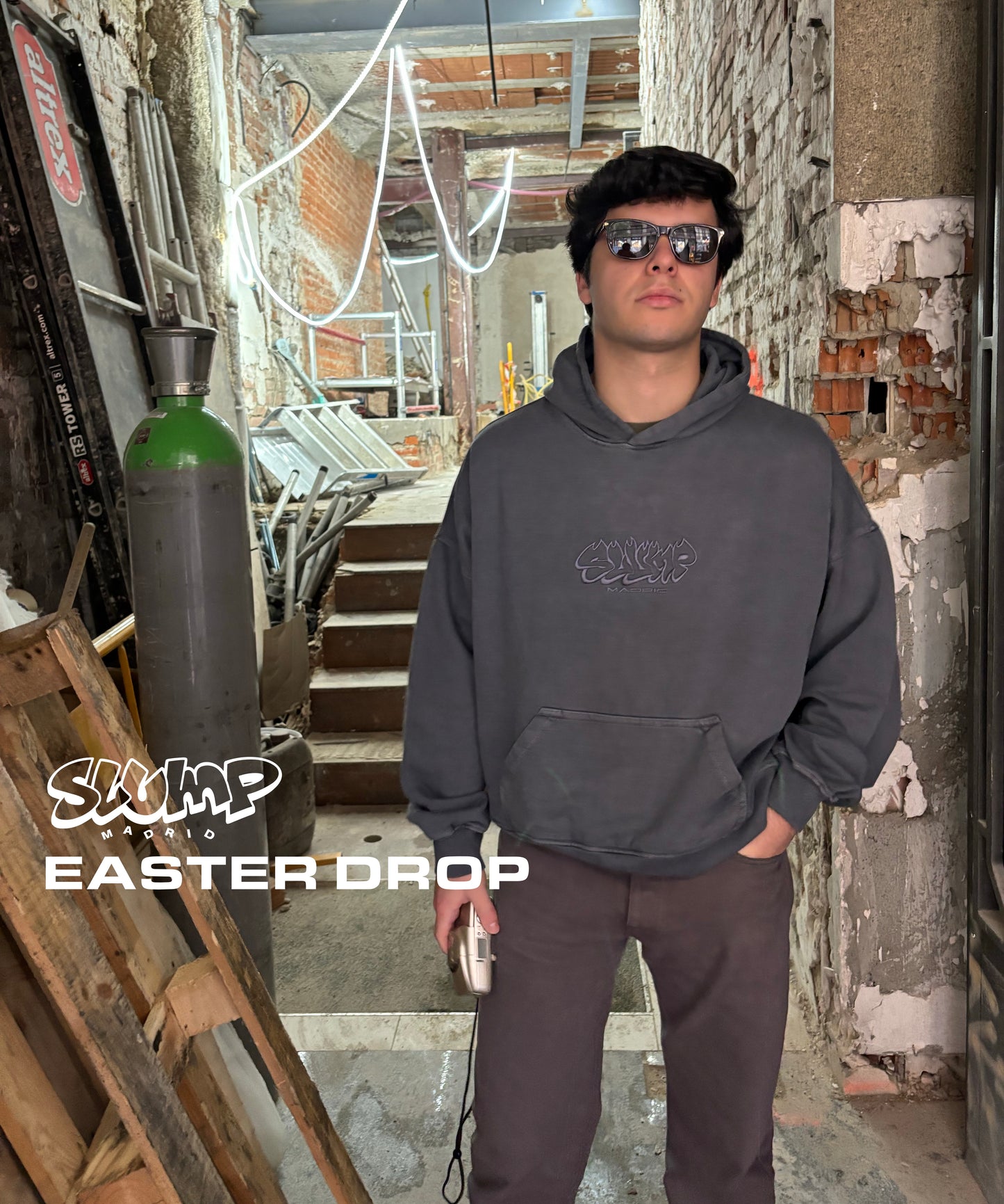OG LOGO HOODIE DUSTY BLUE